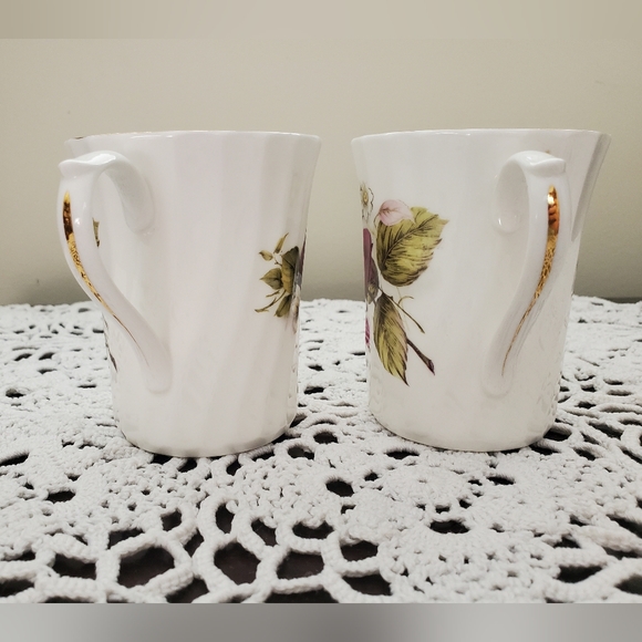 Royal Stuart 40th Anniversary Rose Mug (Set Of 2) Fine Bone China - Picture 4 of 6